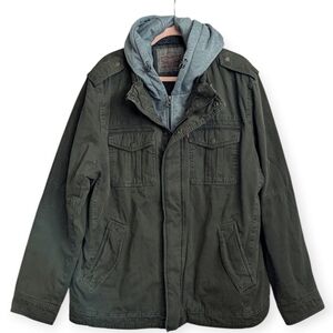 VLevis Sherpa Lined Jacket Military Utility Army Green Coat‎ Men's XXL NWT